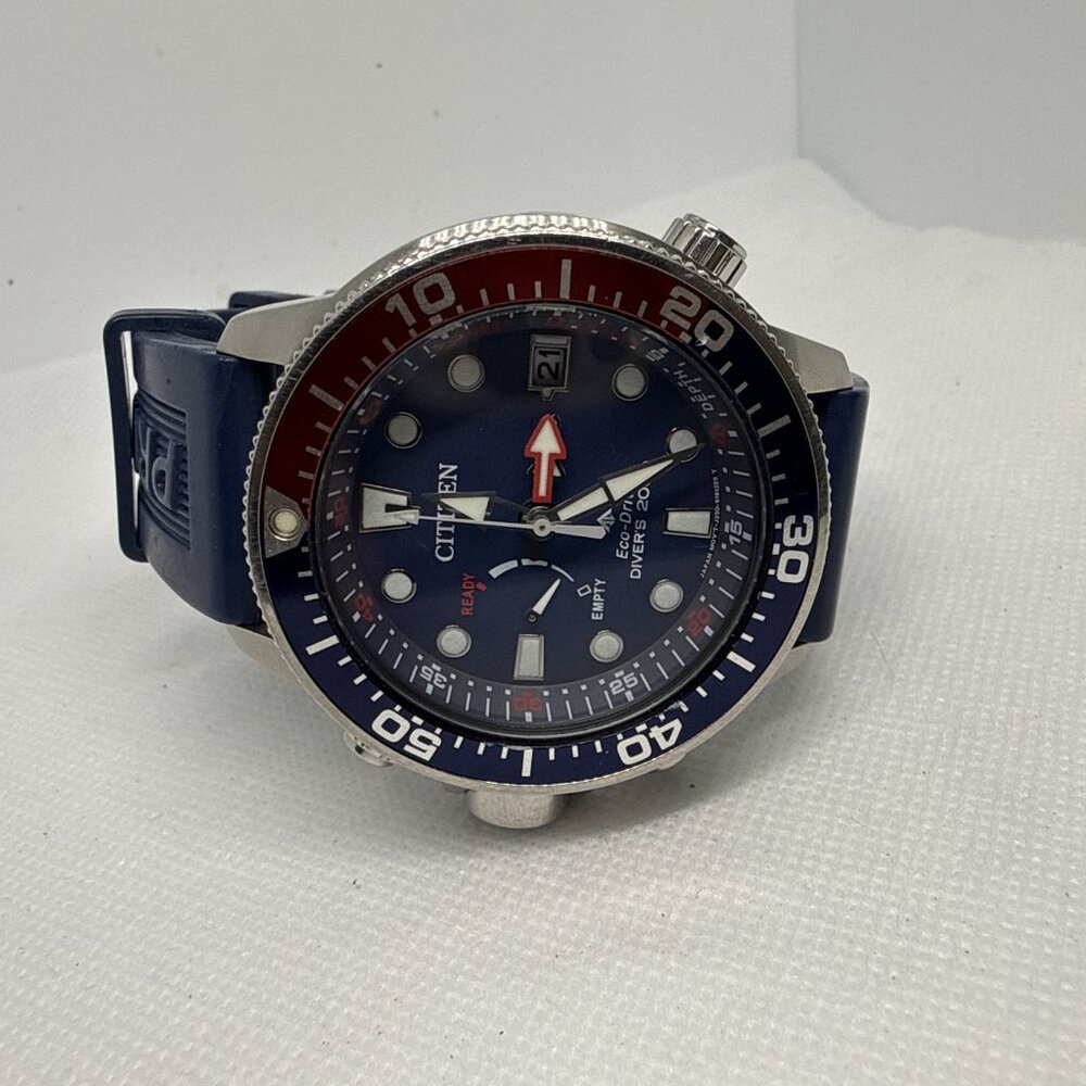 Citizen Eco-Drive Promaster Marine Men's Watch Blue Dial Pepsi Bezel Diver - Picture 8 of 11